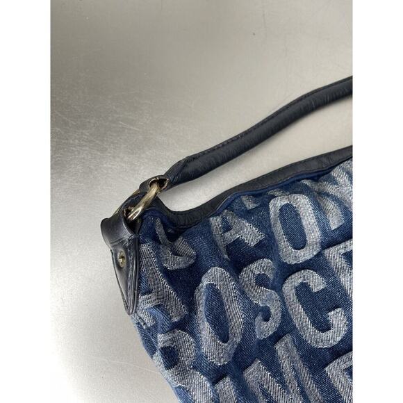Marc Jacobs Logo Denim Multi-Pocket Hobo Bag Classic Style Shoulder Bag - Picture 8 of 11